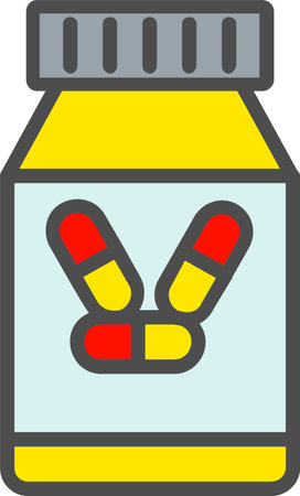 Pill Jar Vector Icon Designのイラスト素材