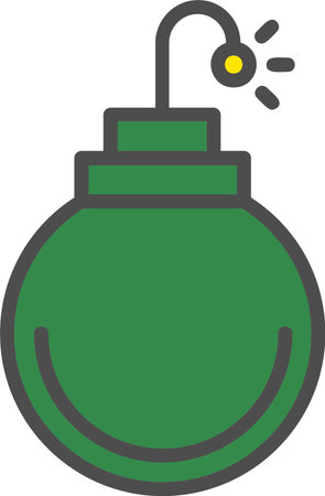 Bomb Detonation Vector Icon Designのイラスト素材