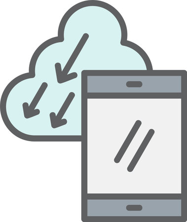 Mobile Cloud Vector Icon Designのイラスト素材