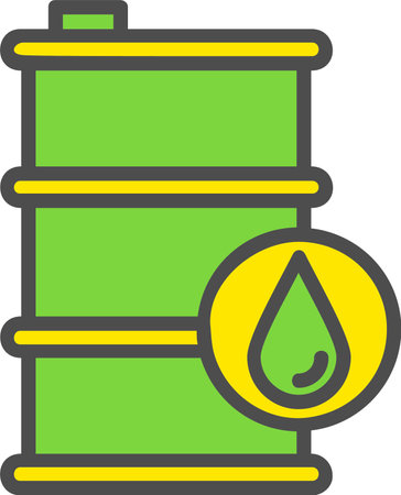 Oil Barrel Vector Icon Designのイラスト素材