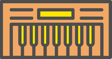 Piano Vector Icon Designのイラスト素材