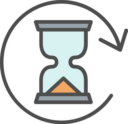 Sand Clock Vector Icon Design