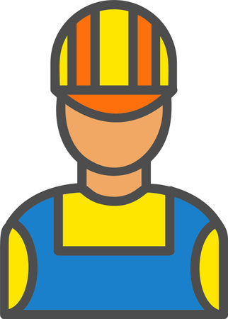 Builder Vector Icon Designのイラスト素材