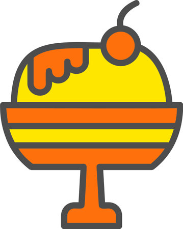 Pudding Vector Icon Designのイラスト素材