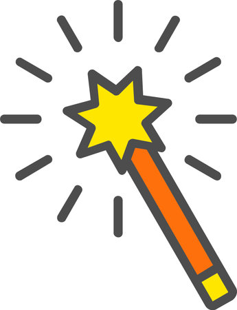 Magic Wand Vector Icon Designのイラスト素材