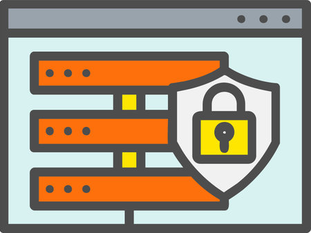 Database Security Vector Icon Designのイラスト素材