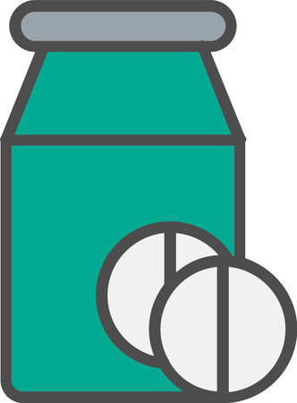 Pill Jar  Vector Icon Designのイラスト素材