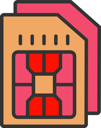 Sim Card Vector Icon Designのイラスト素材