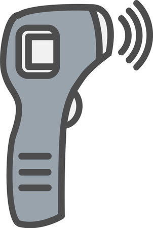 Thermometer Gun Vector Icon Designのイラスト素材