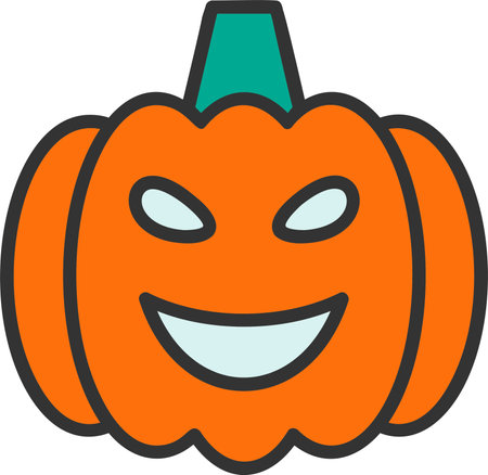 Halloween Pumpkin Vector Icon Designのイラスト素材