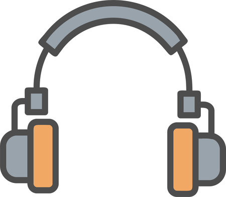 Headphone Vector Icon Designのイラスト素材