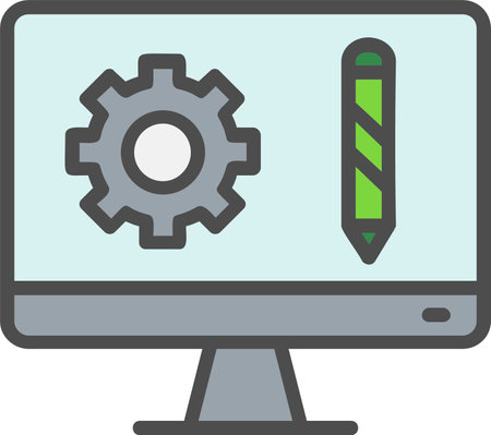 Setting Vector Icon Designのイラスト素材