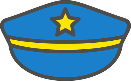 Police Hat Vector Icon Designのイラスト素材