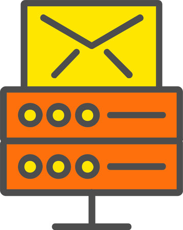 Email Hosting Vector Icon Design