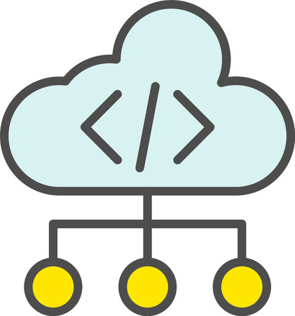 Cloud Coding Vector Icon Designのイラスト素材