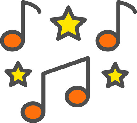 Musical Notes Vector Icon Designのイラスト素材