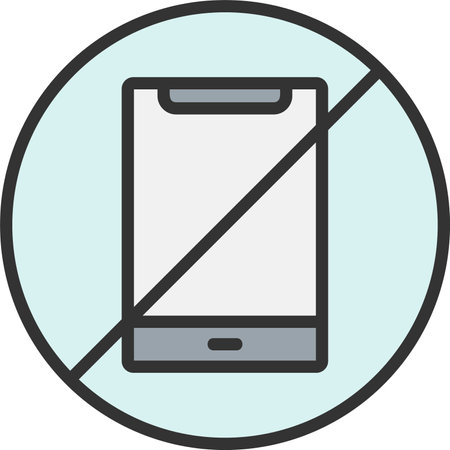 No Phone Vector Icon Designのイラスト素材