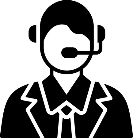 Customer Service Glyph Icon Designのイラスト素材