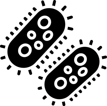 Bacteria Glyph Icon Designのイラスト素材