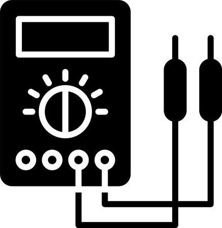 Voltmeter Glyph Icon Designのイラスト素材