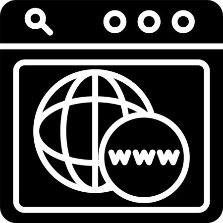 Webpage Glyph Icon Designのイラスト素材