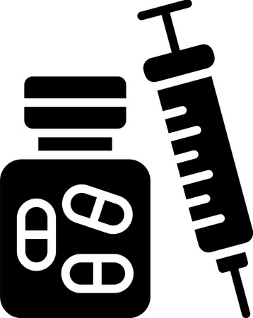 Drugs Glyph Icon Designのイラスト素材