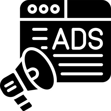 Advertising Glyph Icon Designのイラスト素材