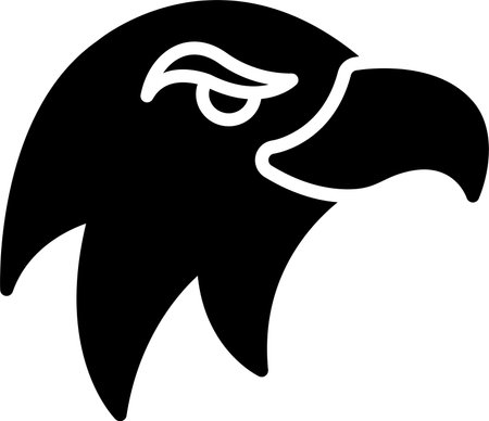 Eagle Glyph Icon Designのイラスト素材