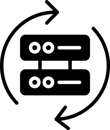 Backup Glyph Icon Designのイラスト素材