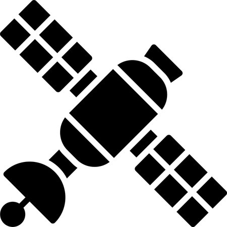 Satelite Glyph Icon Designのイラスト素材