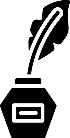 Quill  Glyph Icon Designのイラスト素材