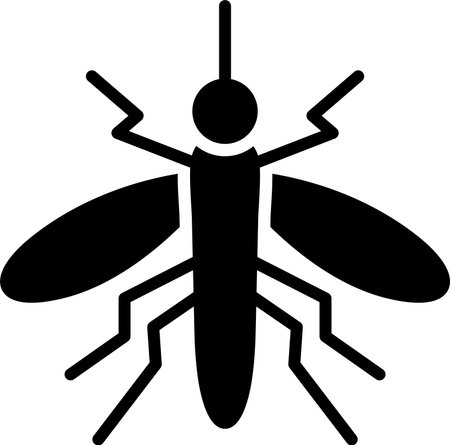 Mosquito Glyph Icon Designのイラスト素材