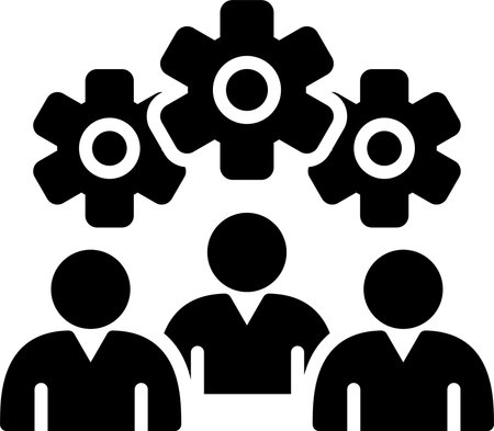 Team Management Glyph Icon Designのイラスト素材