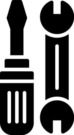 Maintenance Glyph Icon Designのイラスト素材