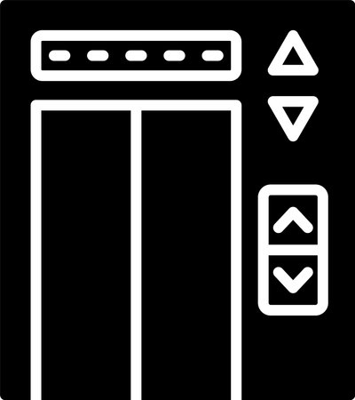 Modern Elevator Glyph Icon Design