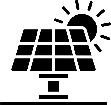 Solar Panel Glyph Icon Designのイラスト素材