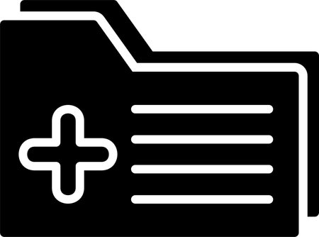 Folder Glyph Icon Designのイラスト素材