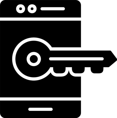 Key Glyph Icon Designのイラスト素材