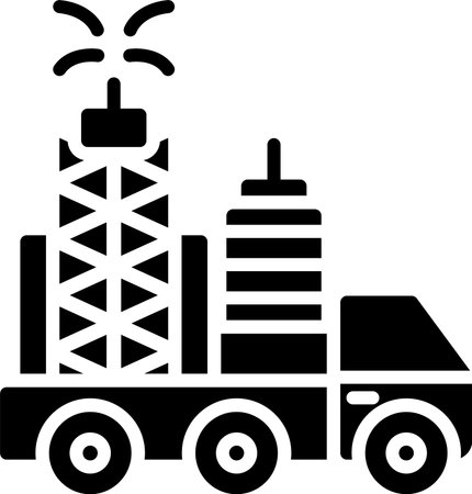 Drilling Dig Glyph Icon Designのイラスト素材