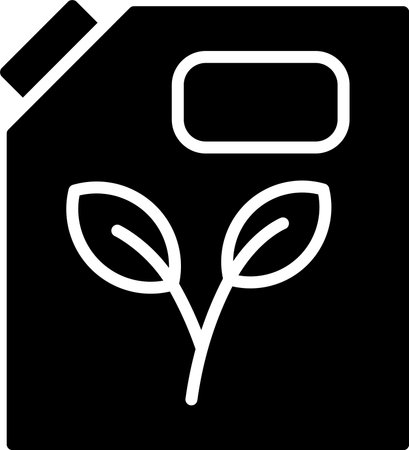 Eco Fuel Glyph Icon Designのイラスト素材