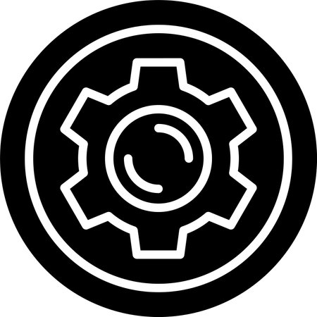 Settings Glyph Icon Designのイラスト素材