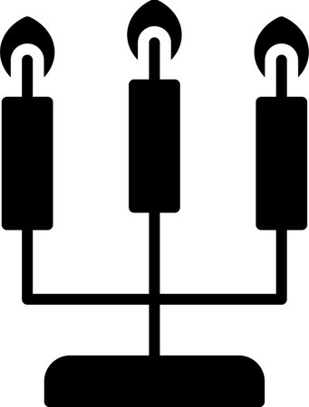 Candlestick Glyph Icon Designのイラスト素材