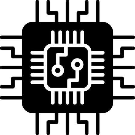 Chip Glyph Icon Designのイラスト素材