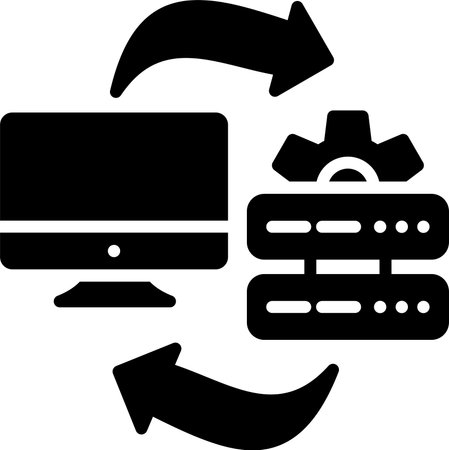 Data Transfer Glyph Icon Designのイラスト素材