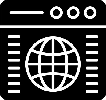 Website Glyph Icon Designのイラスト素材