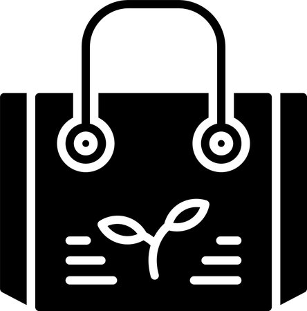 Shopping Bag Glyph Icon Designのイラスト素材