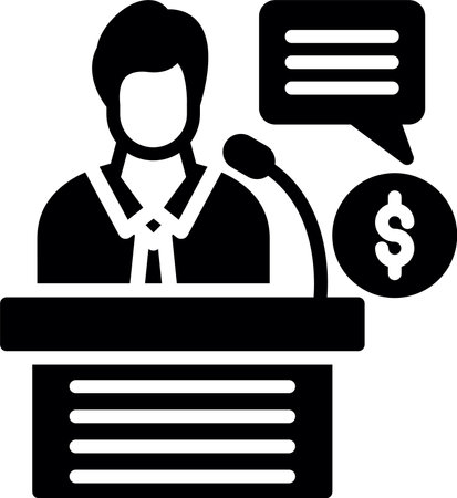 Speech Glyph Icon Designのイラスト素材