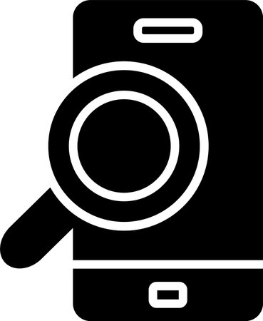 Search Glyph Icon Designのイラスト素材