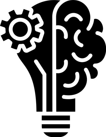 Brainstorm Glyph Icon Designのイラスト素材
