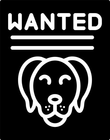Wanted Glyph Icon Designのイラスト素材